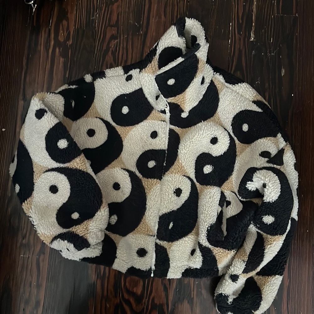 fleece yin yang jacket